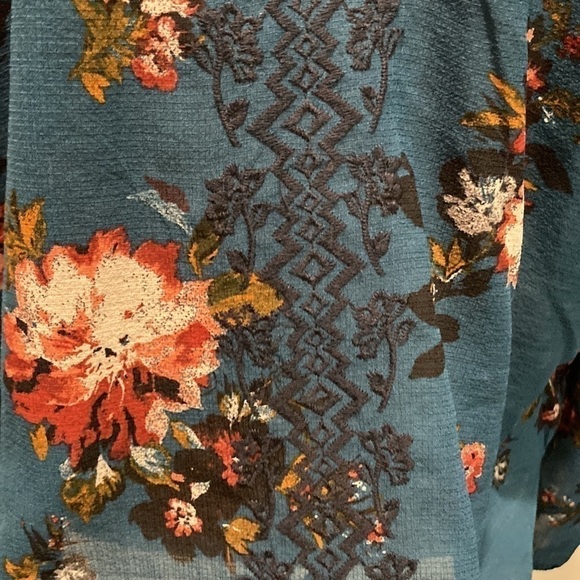 Rewind Embroidered Cold Shoulder Top - Picture 7 of 13